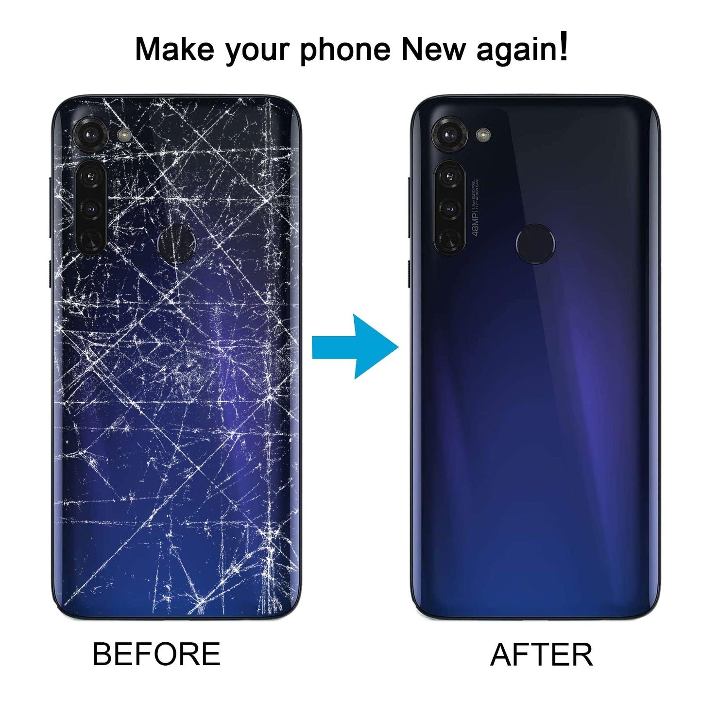 For Motorola Moto G Stylus 4G 2022 Original Battery Back Cover(Blue)