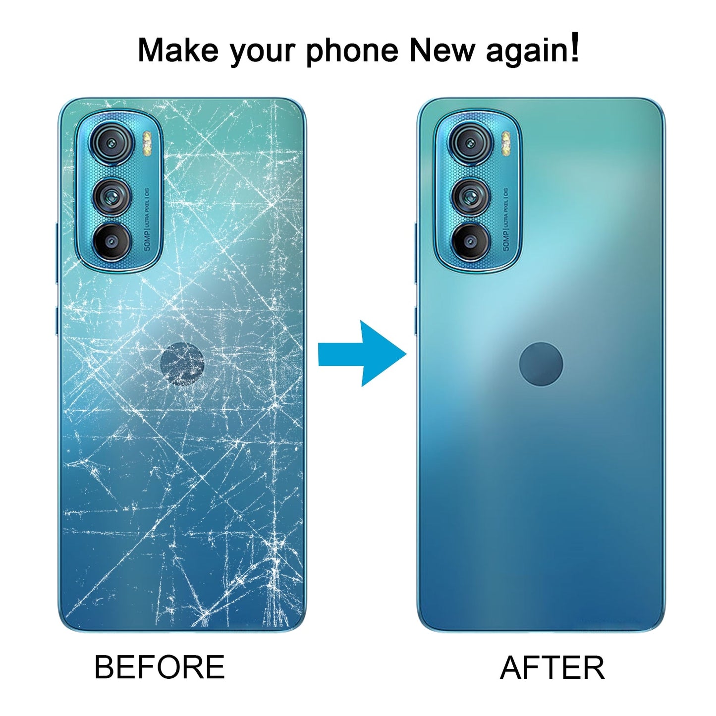 For Motorola Edge 30 Original Battery Back Cover(Blue)