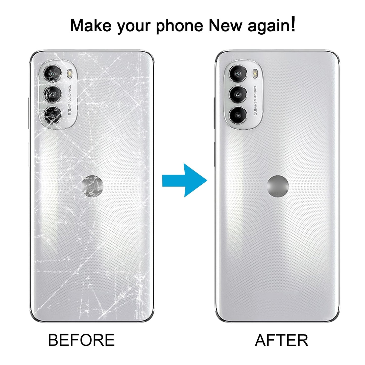 For Motorola Moto G82 Original Battery Back Cover(White)