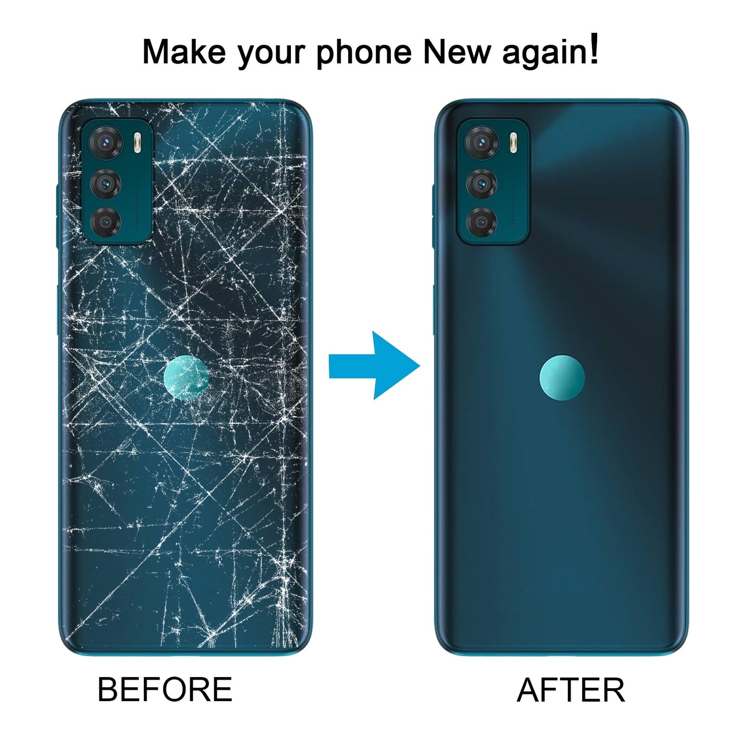 For Motorola Moto G42 Original Battery Back Cover(Blue)