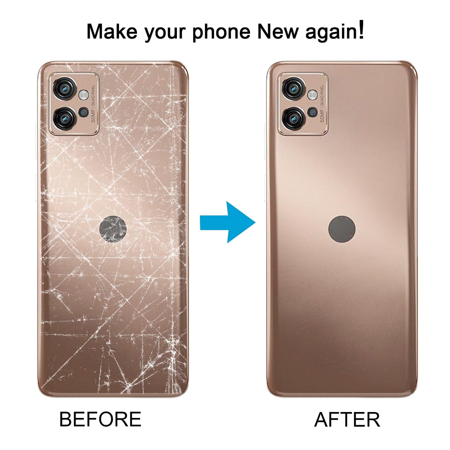 For Motorola Moto G32 Original Battery Back Cover(Silver)