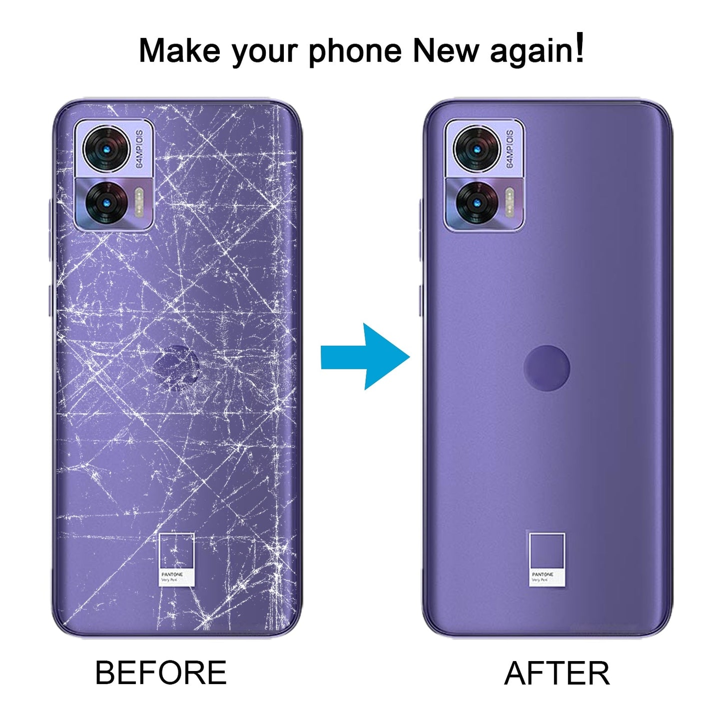 For Motorola Edge 30 Neo Original Battery Back Cover(Blue)