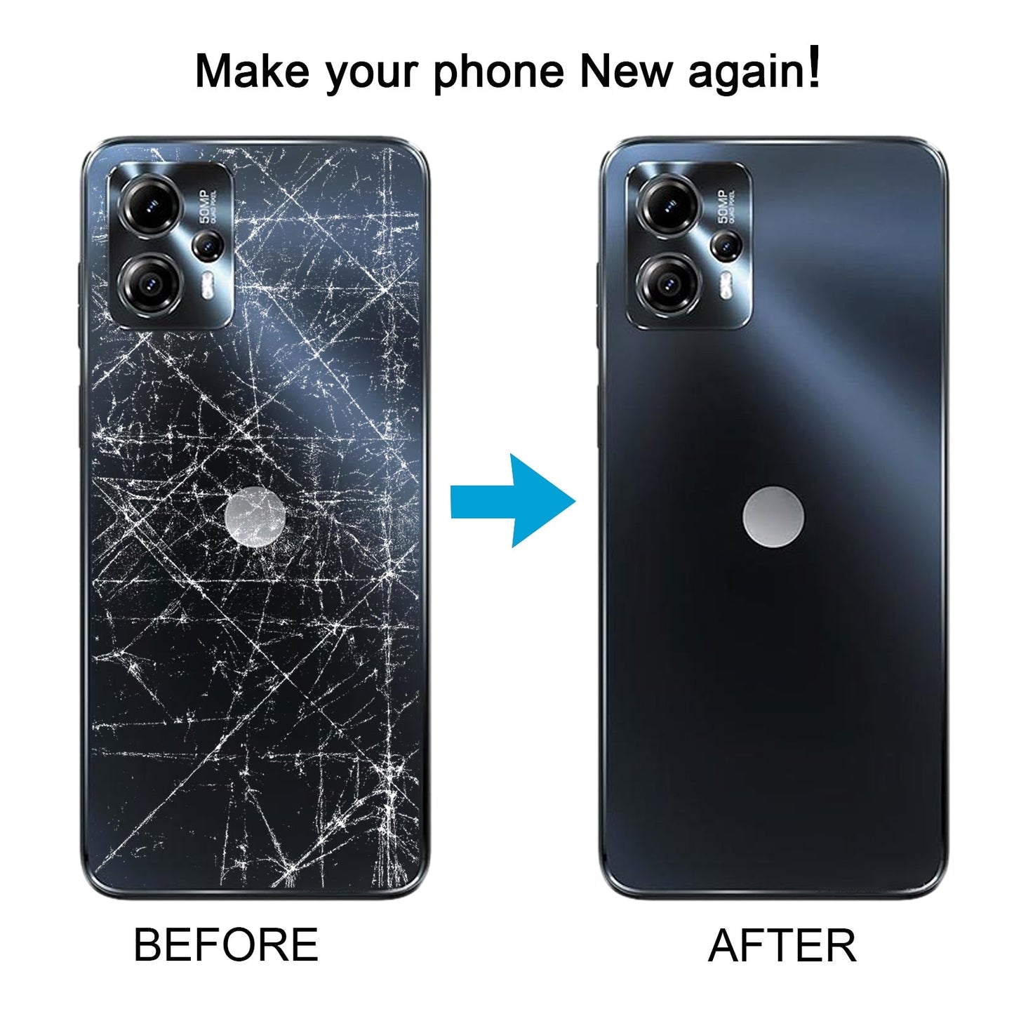 For Motorola Moto G23 Original Battery Back Cover(Black)