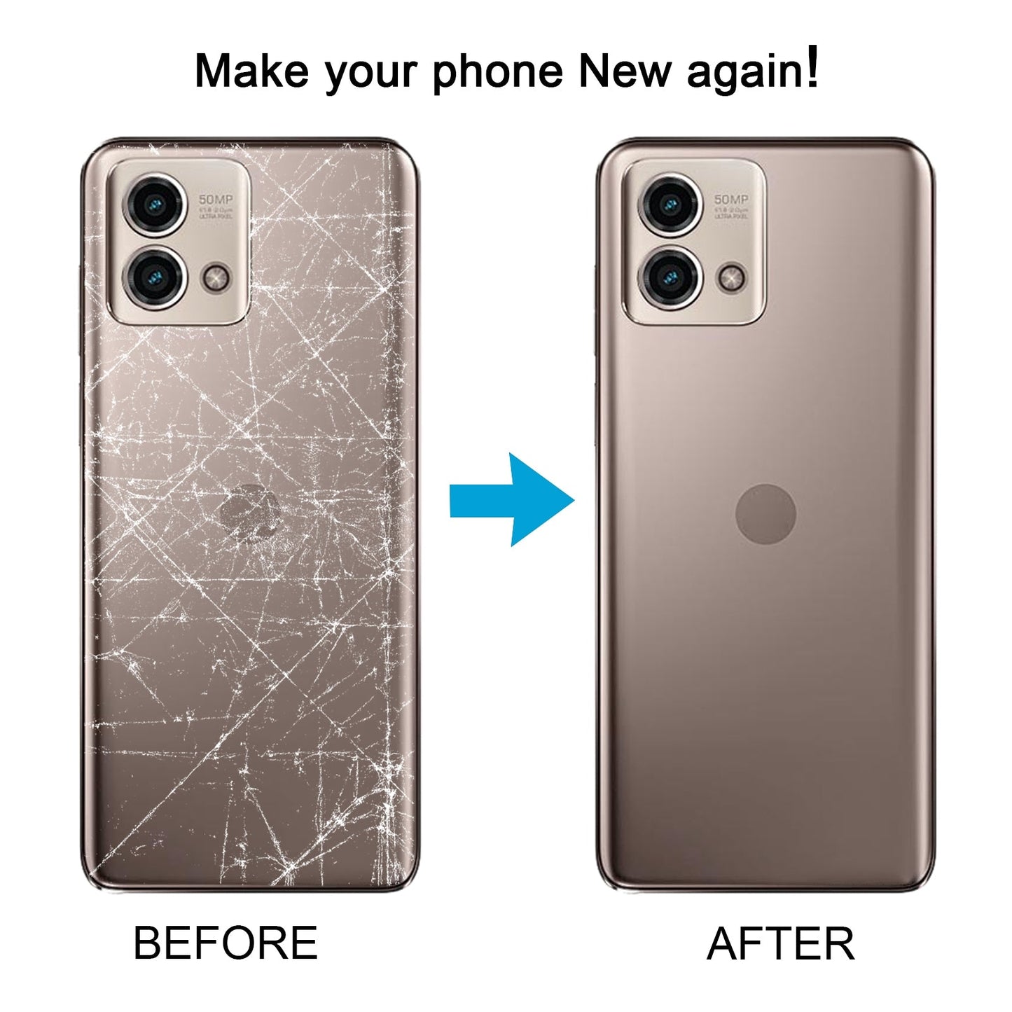 For Motorola Moto G Stylus 5G 2023 Original Battery Back Cover(Gold)