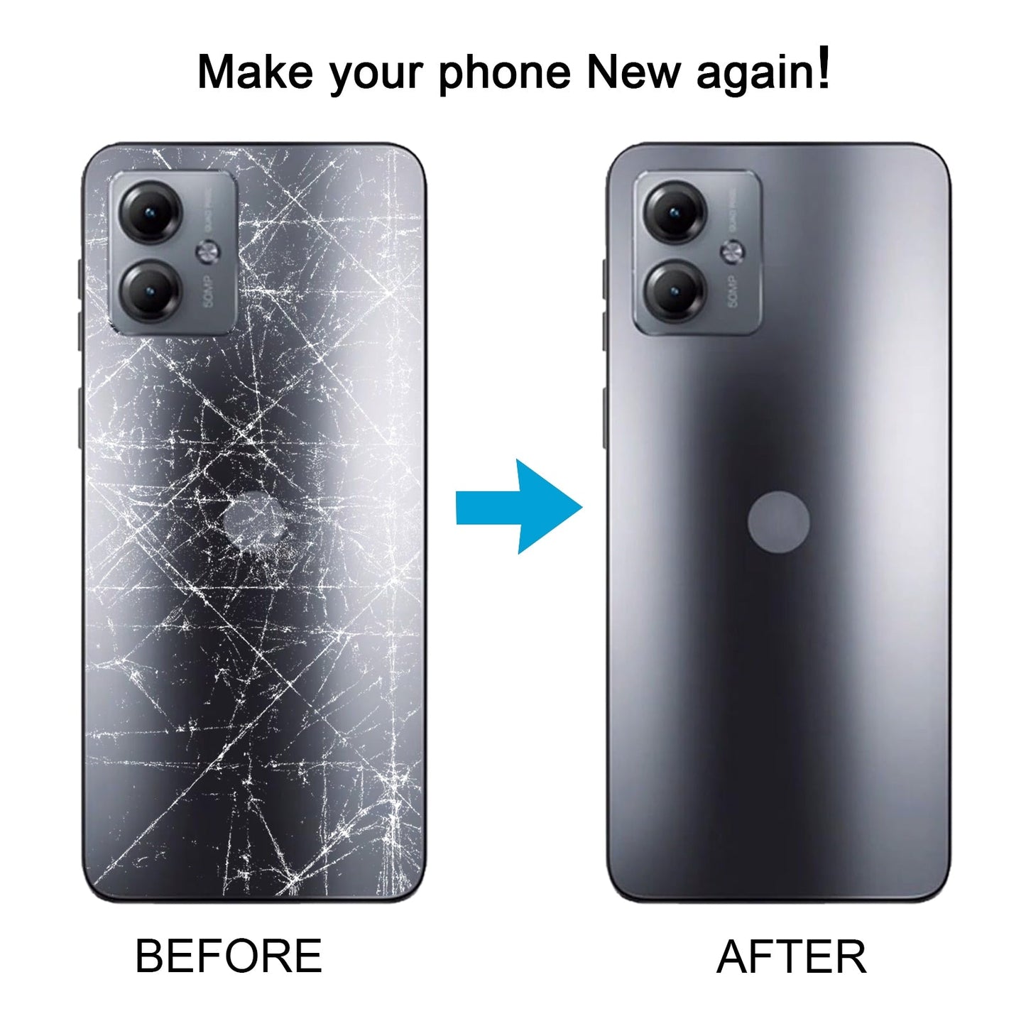 For Motorola Moto G14 Original Battery Back Cover(Pink)