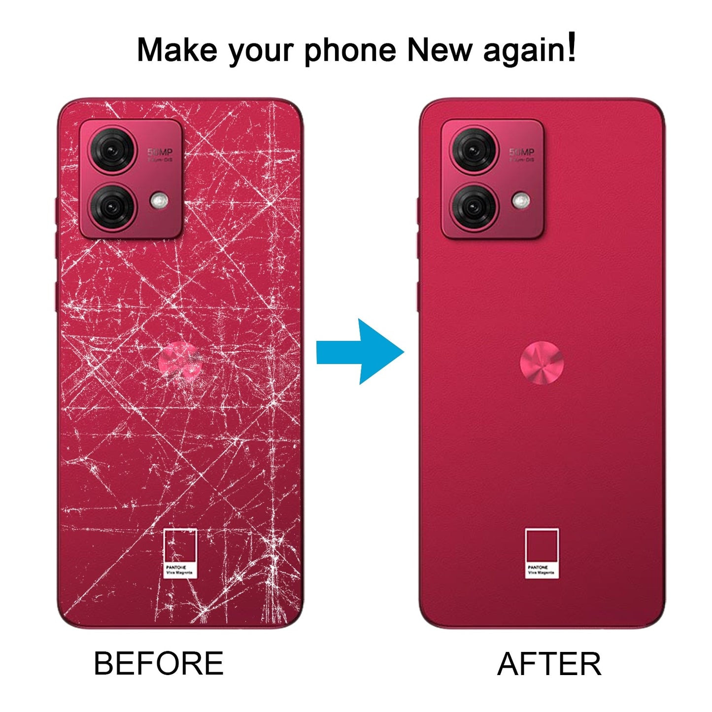 For Motorola Moto G84 Original Battery Back Cover(Red)