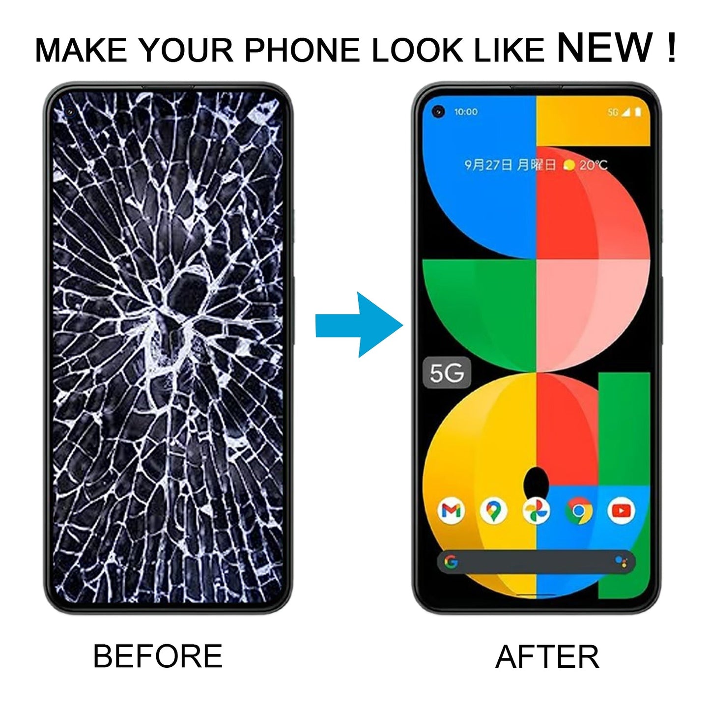 For Google Pixel 5a 5G G1F8F G4S1M TFT LCD Screen with Digitizer Full Assembly, Not Supporting Fingerprint Identification (Black)