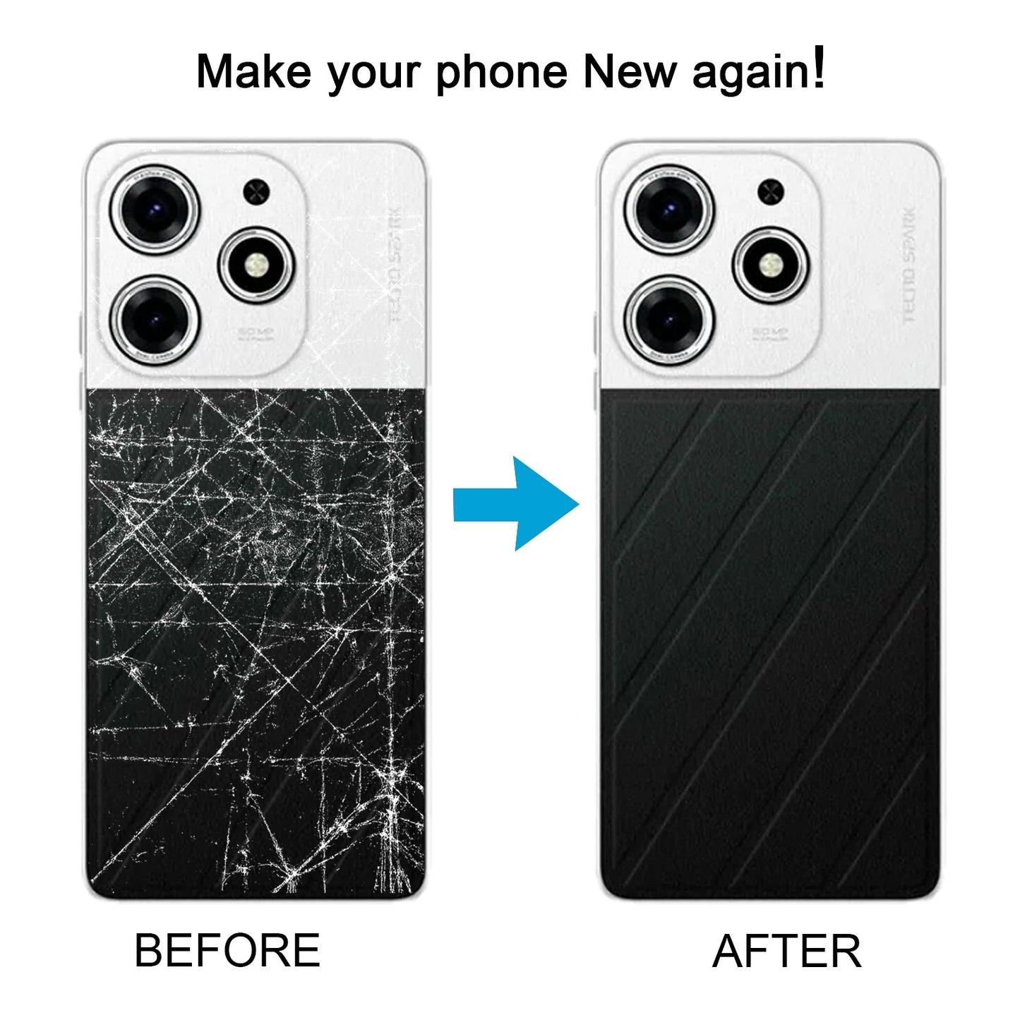 For Tecno Spark 10 Pro KI7 Original Battery Back Cover(Black)