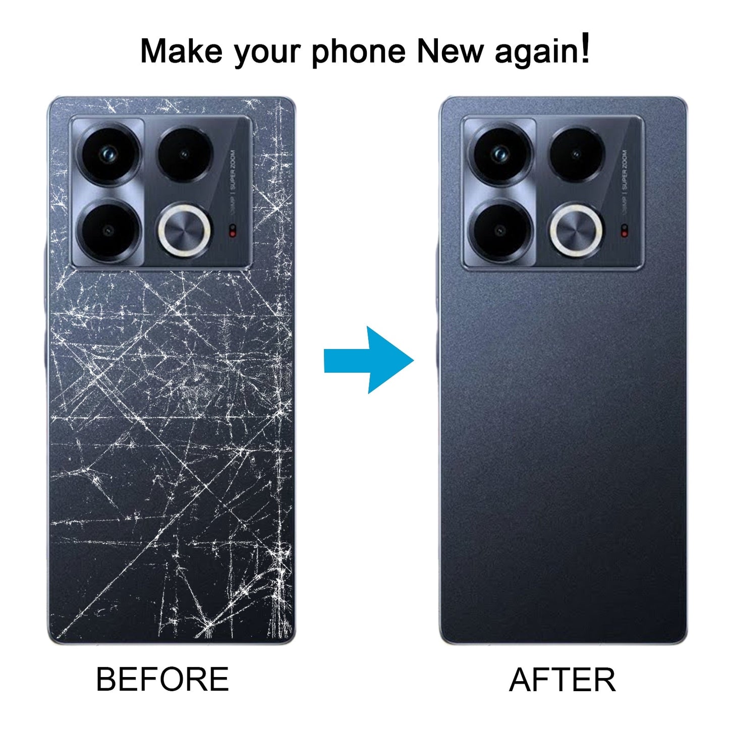 For Infinix Note 40 4G X6853 Original Battery Back Cover(Black)