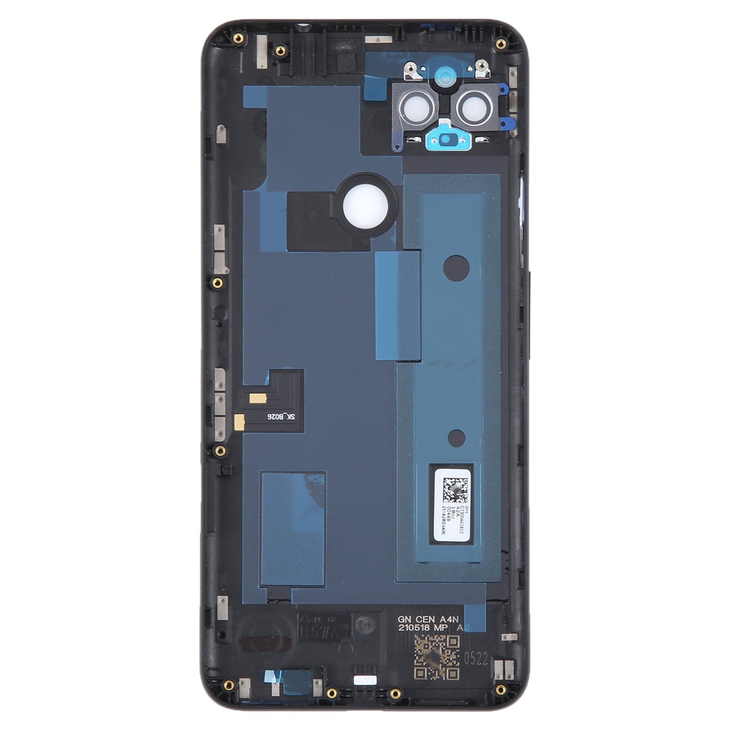 For Google Pixel 4A 5G Battery Back Cover with Camera Lens Cover(Black)