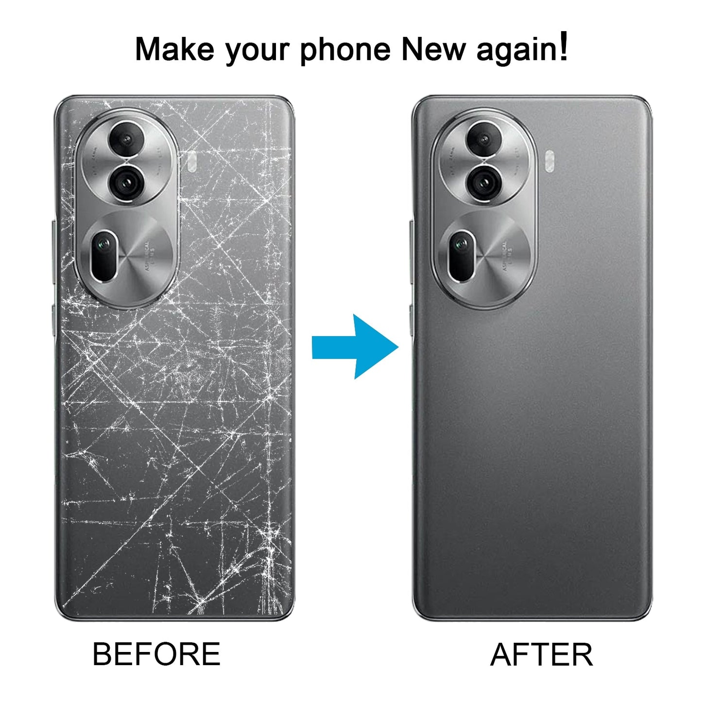 For OPPO Reno11 Pro Global Original Battery Back Cover with Camera Lens Cover(Grey)