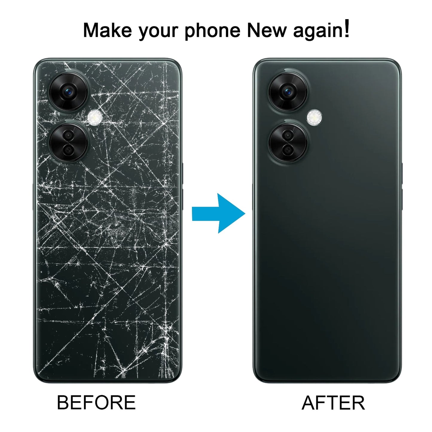 For OnePlus Nord CE 3 Lite Original Battery Back Cover with Camera Lens Cover(Green)