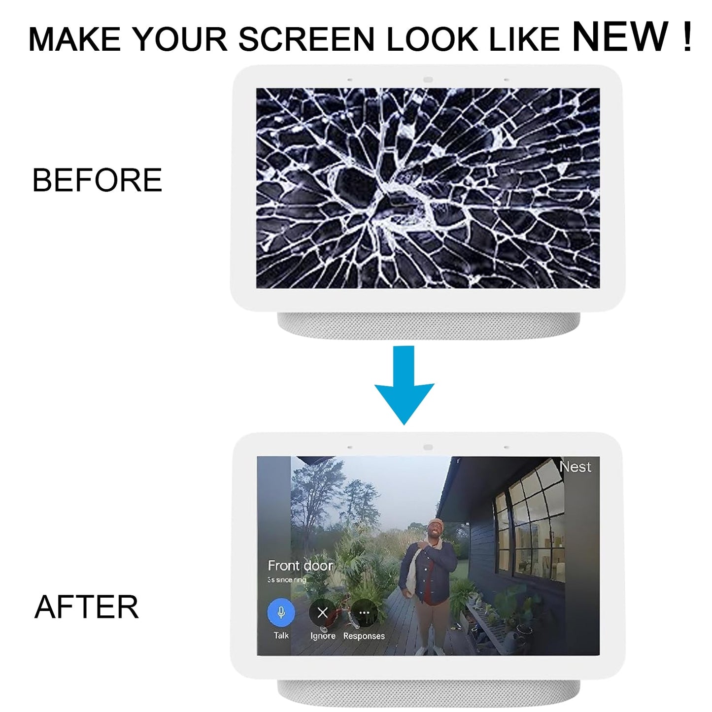 For Google Nest HUB Gen2 Original LCD Screen with Digitizer Full Assembly