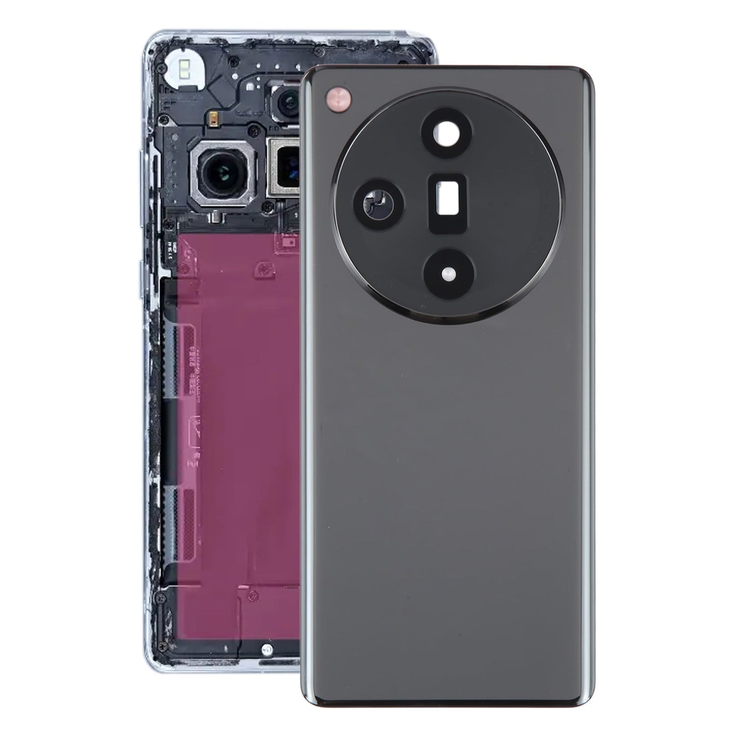 For OPPO Find X7 Original Battery Back Cover with Camera Lens Cover(Black)