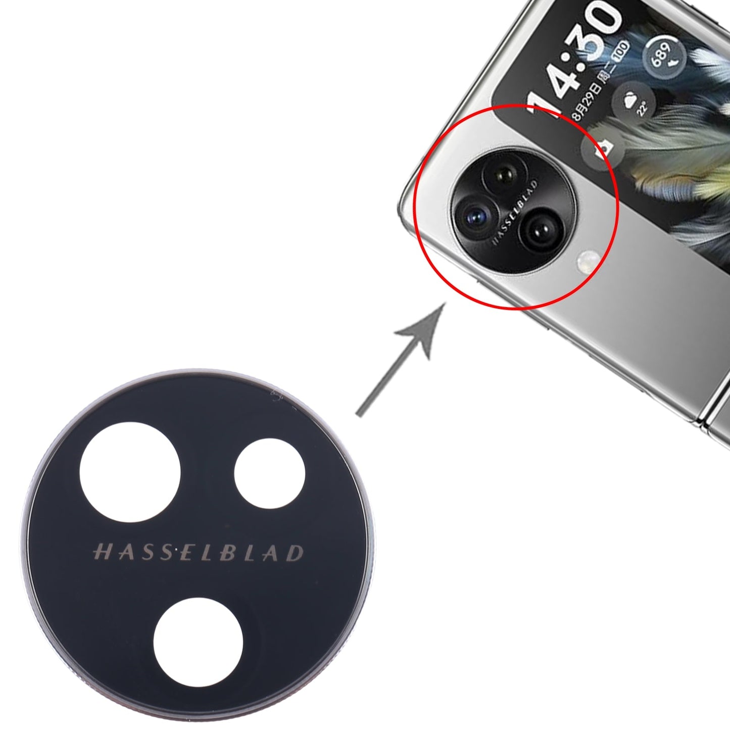 For OPPO Find N3 Flip Original Camera Lens Cover (Black)