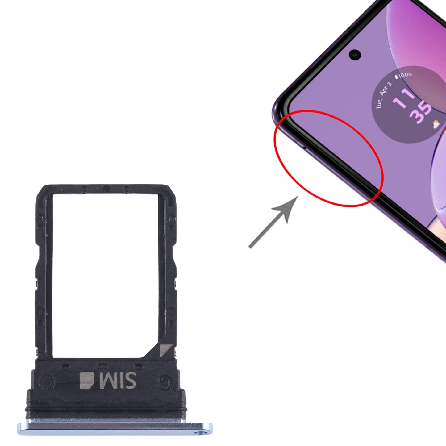 For Motorola Razr 40 Original SIM Card Tray (Blue)