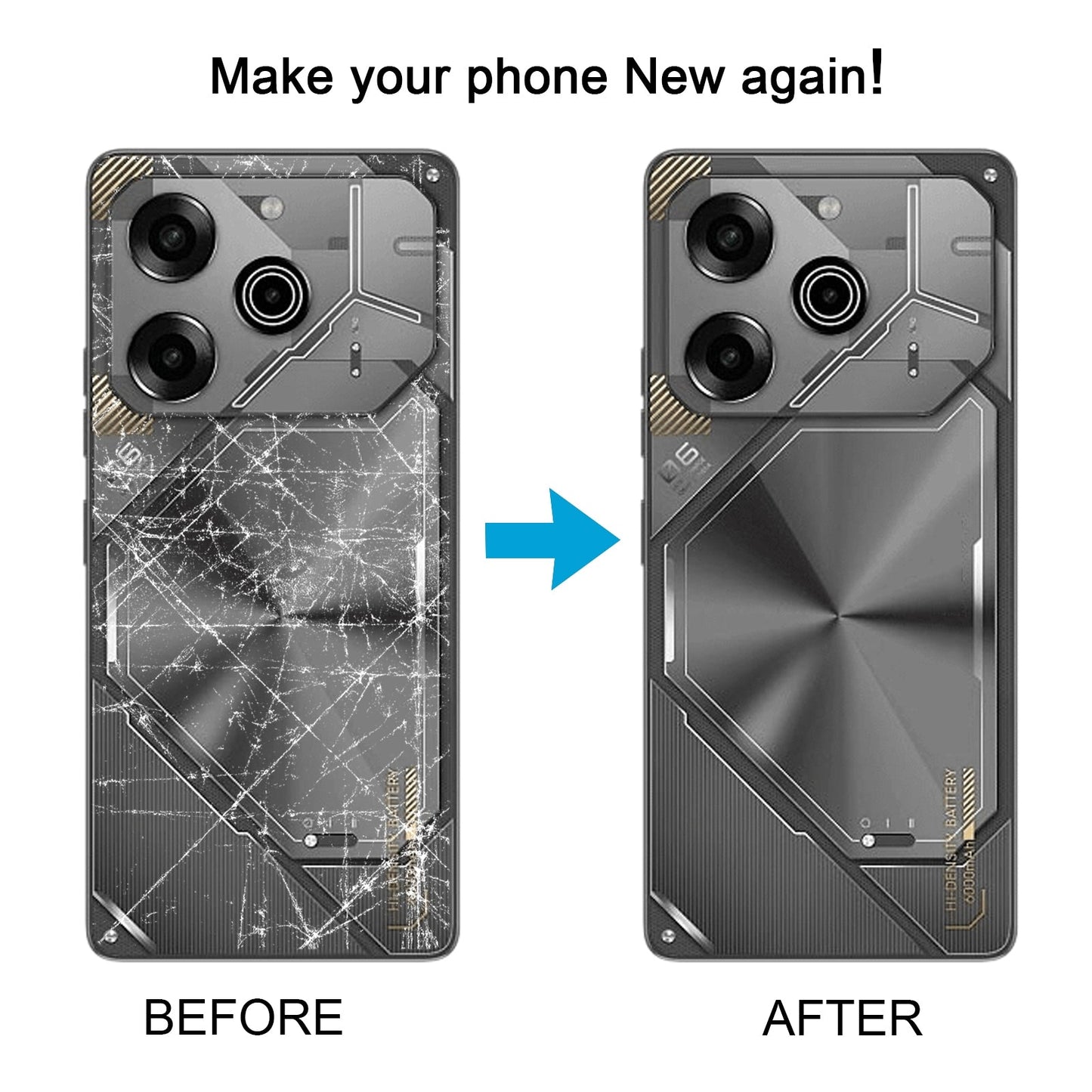 For Tecno Pova 6 Pro Original Battery Back Cover(Green)