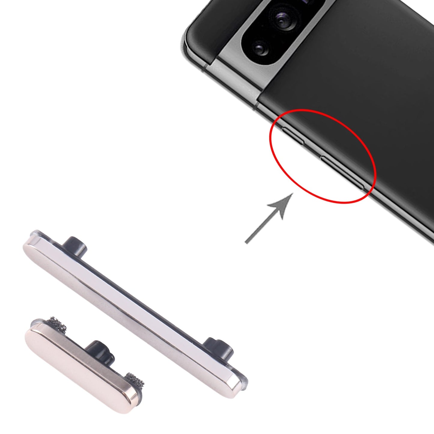 For Google Pixel 8 Pro Original Power Button and Volume Control Button (Gold)