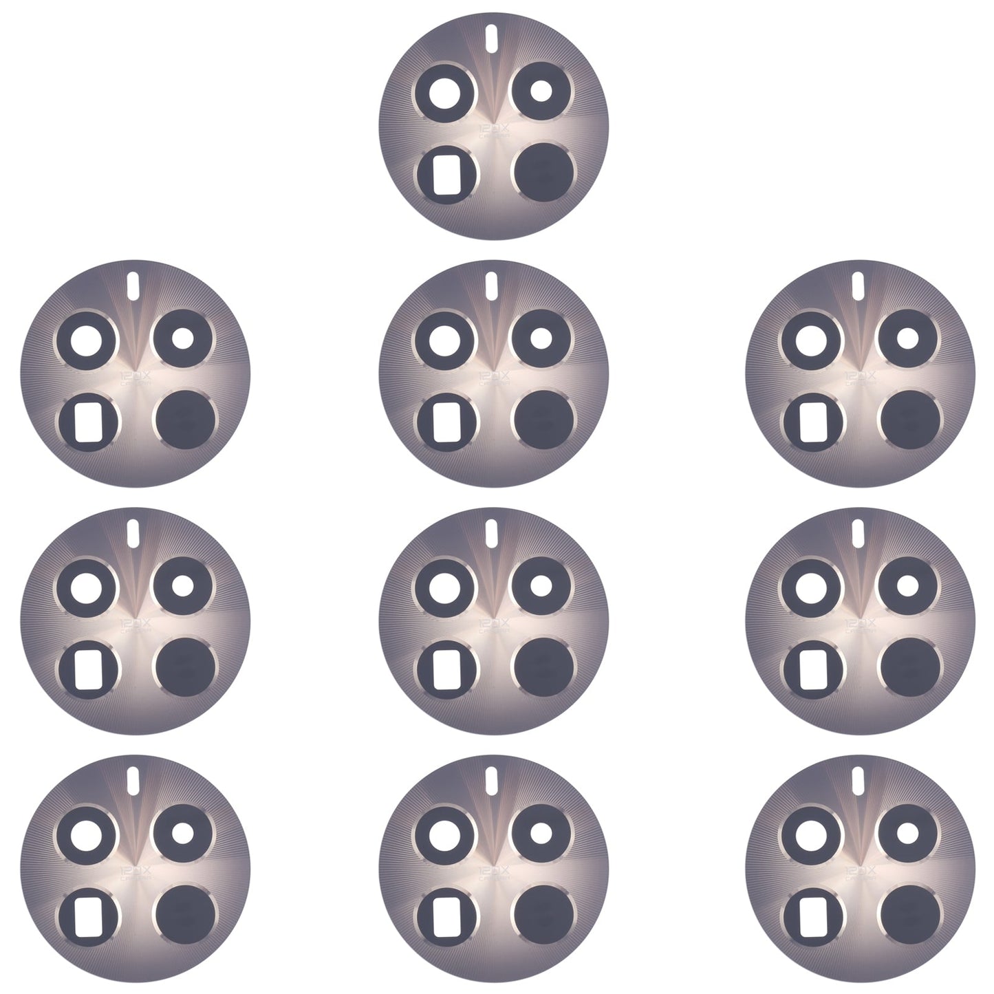 For Realme 12 Pro+ 10pcs Original Back Camera Lens (Gold)