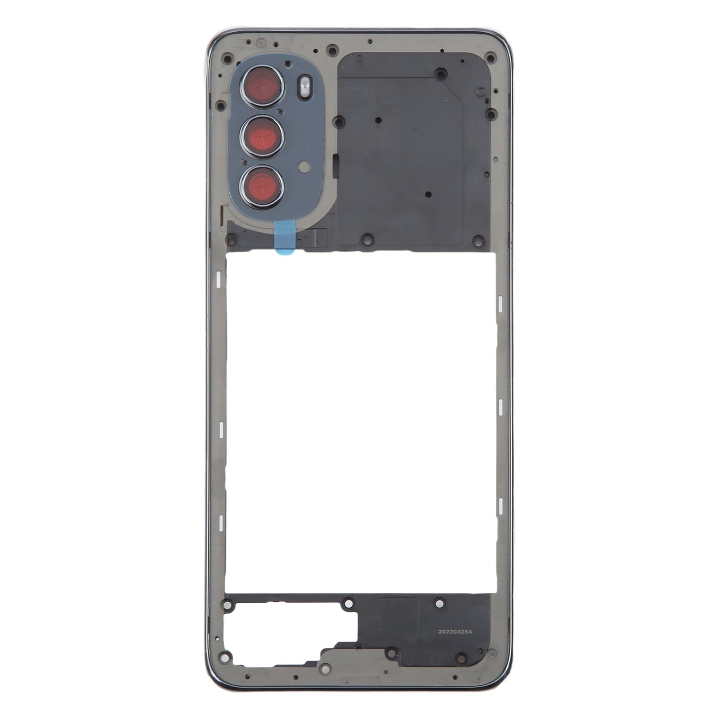 For Motorola Moto G52 Original Middle Frame Bezel Plate (Black)