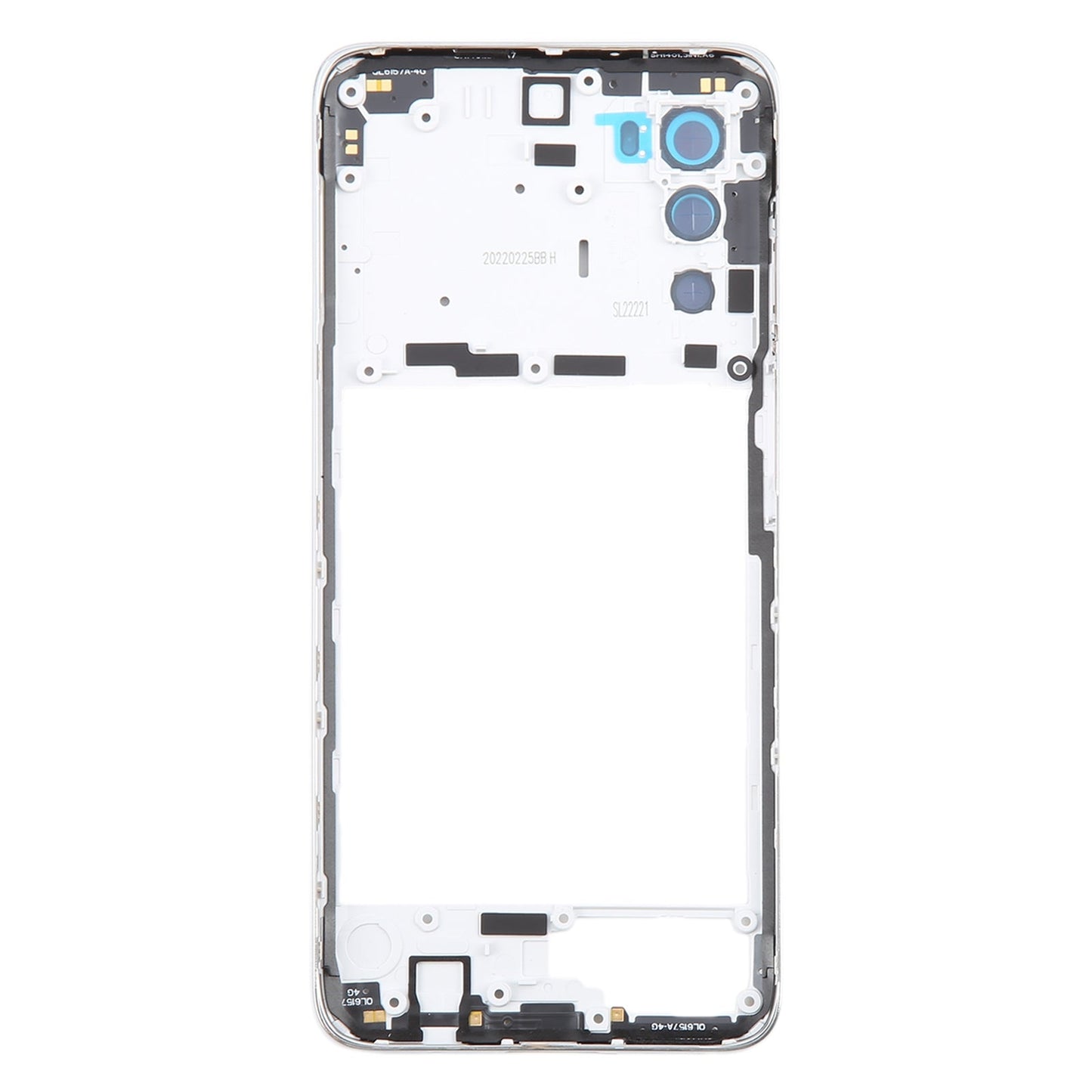 For Motorola Moto G52 Original Middle Frame Bezel Plate (Silver)