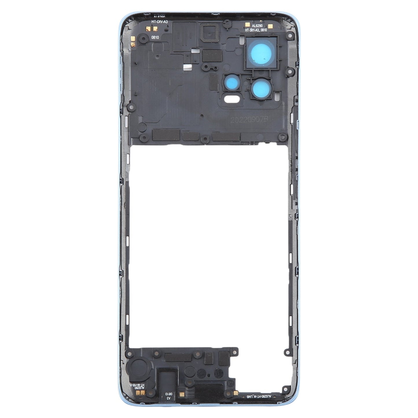 For Motorola Moto G72 Original Middle Frame Bezel Plate (Blue)