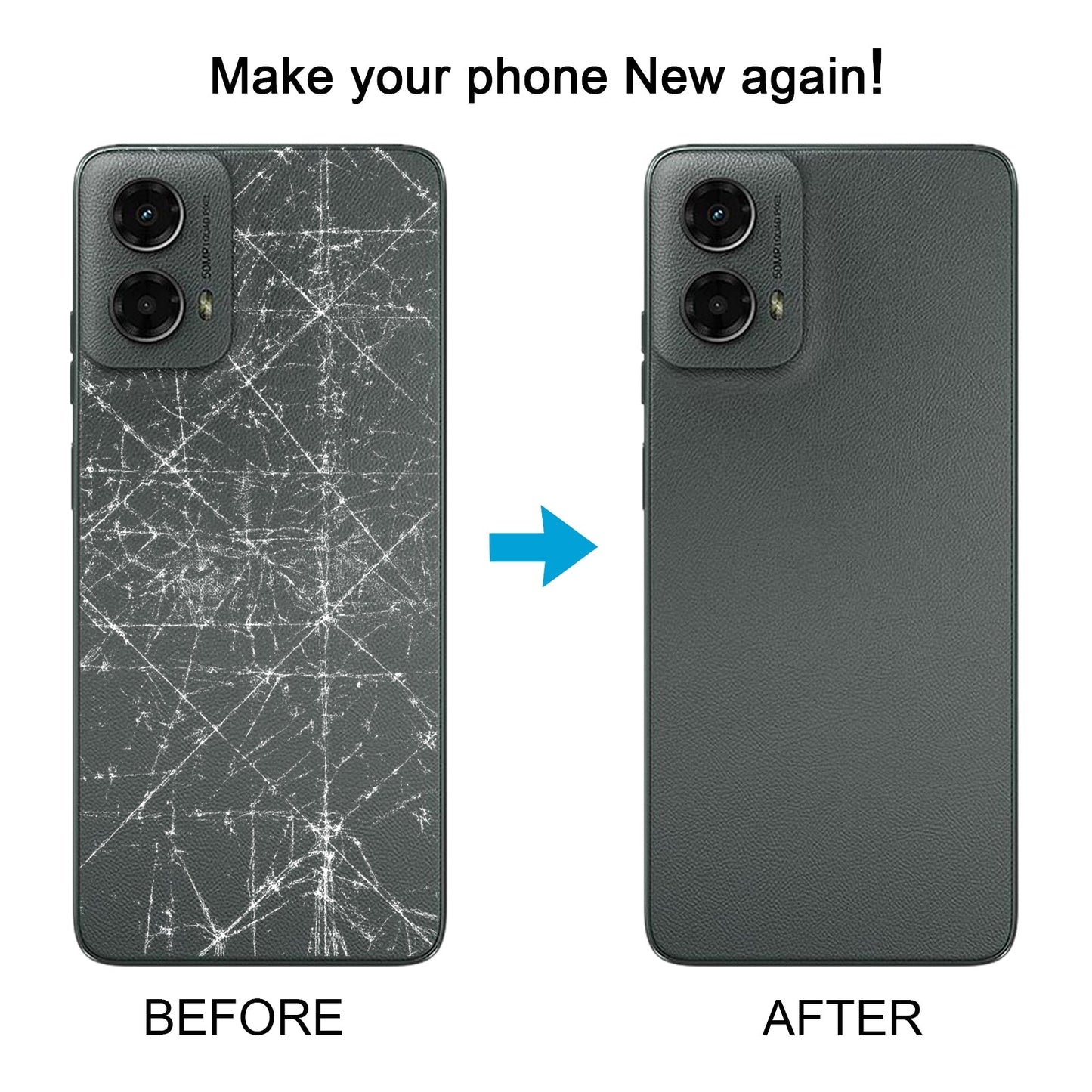 For Motorola Moto G 2024 Original Battery Back Cover(Black)