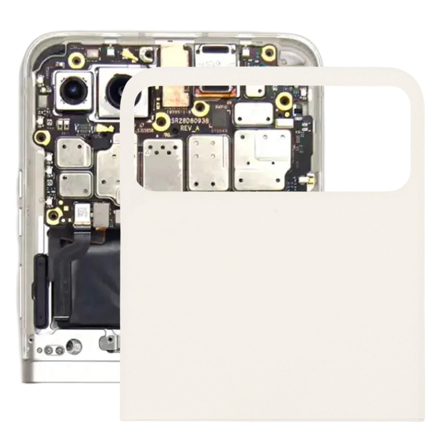 For Motorola Razr 40 Original Upper Part Battery Back Cover (White)