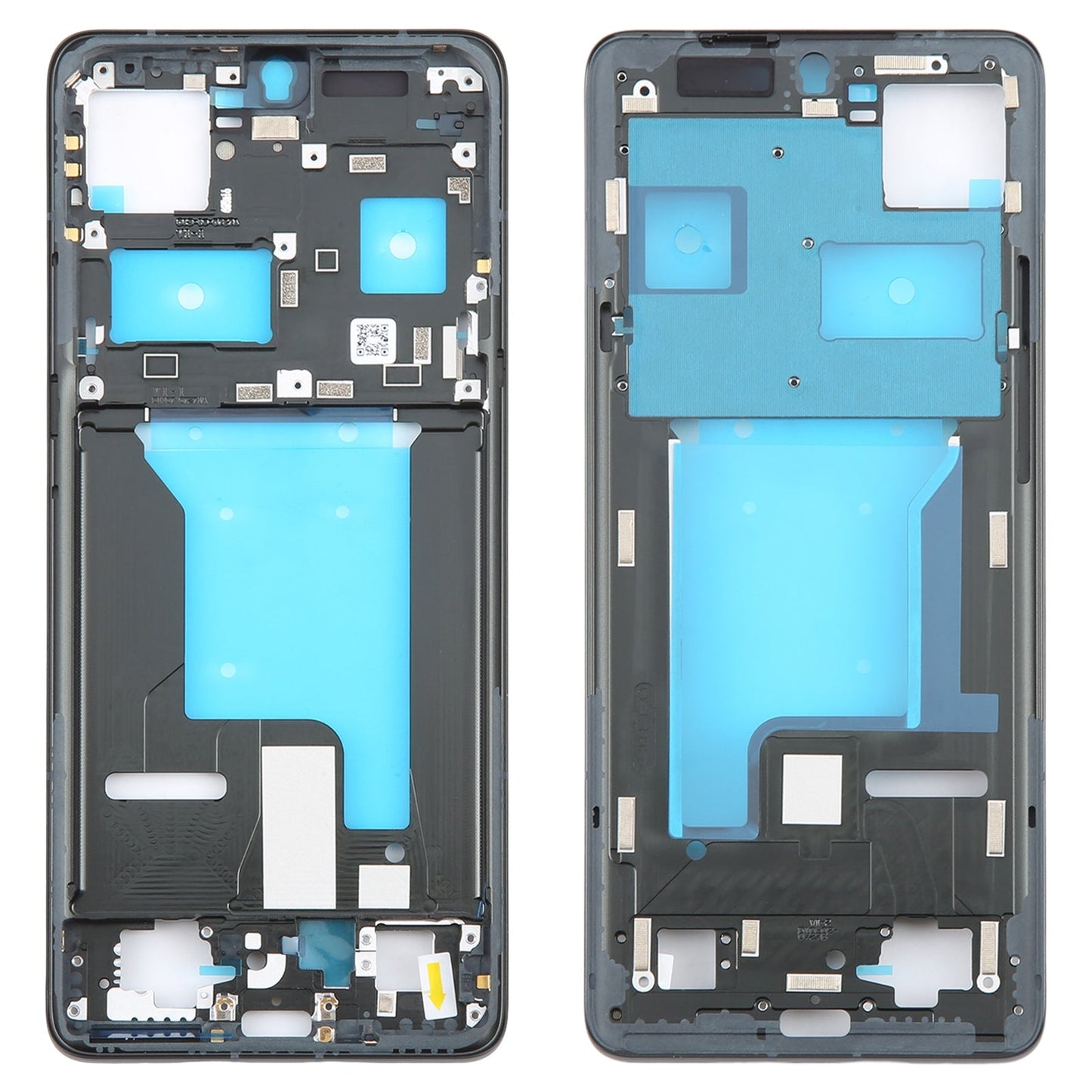 For Motorola Moto X50 Ultra Original Front Housing LCD Frame Bezel Plate (Black)