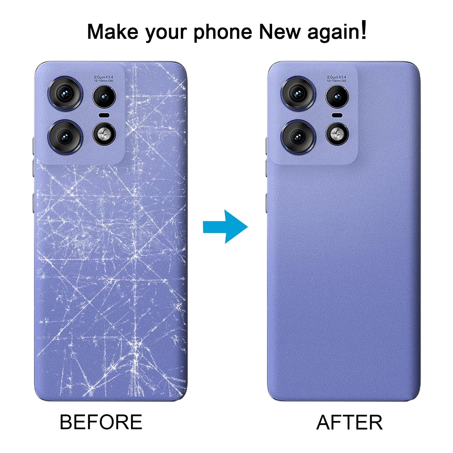 For Motorola Edge 50 Pro Original Battery Back Cover(Blue)