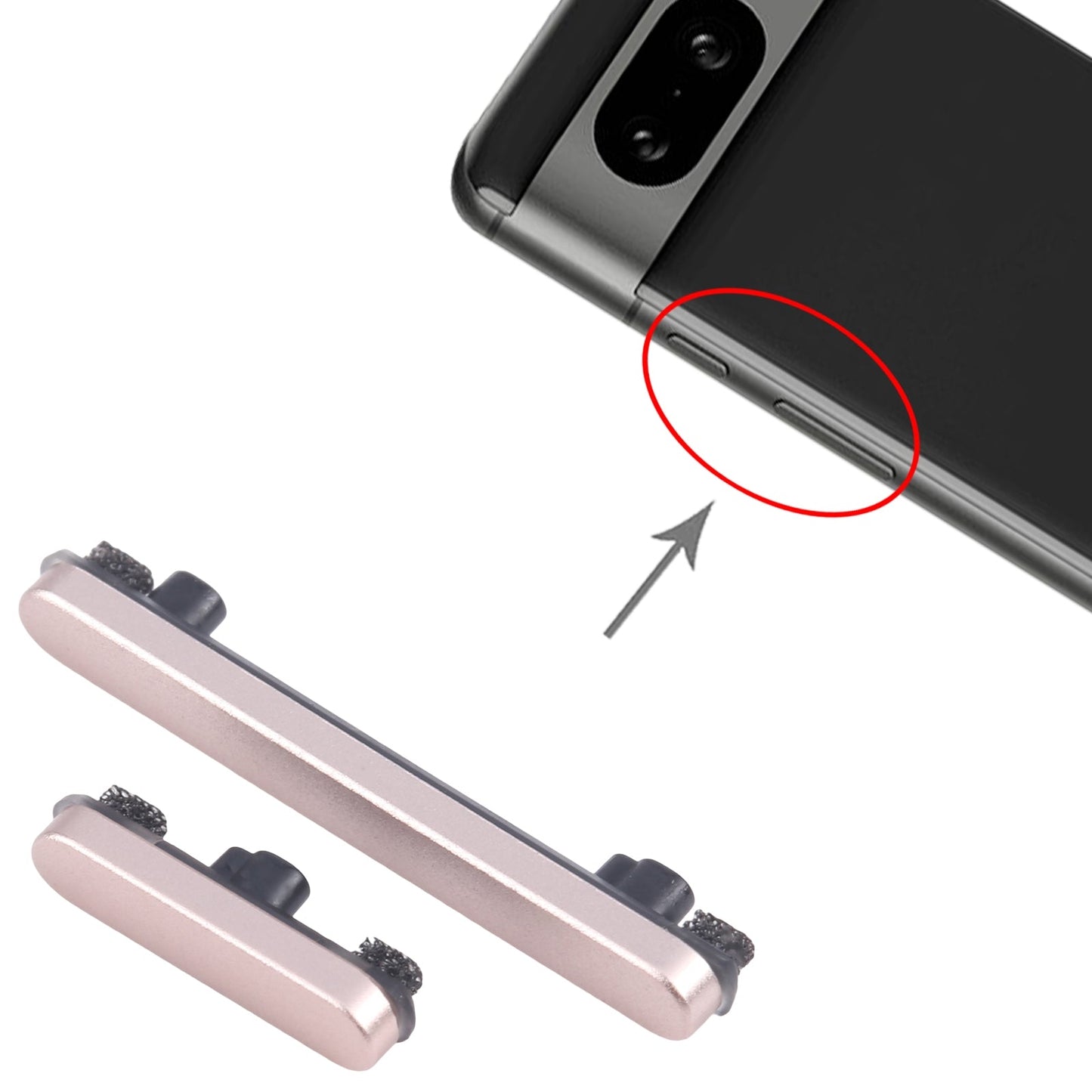 For Google Pixel 8 Original Power Button and Volume Control Button (Gold)