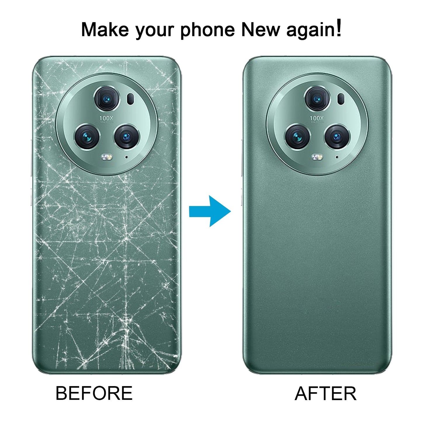 For Honor Magic5 Pro Battery Back Cover(Blue)