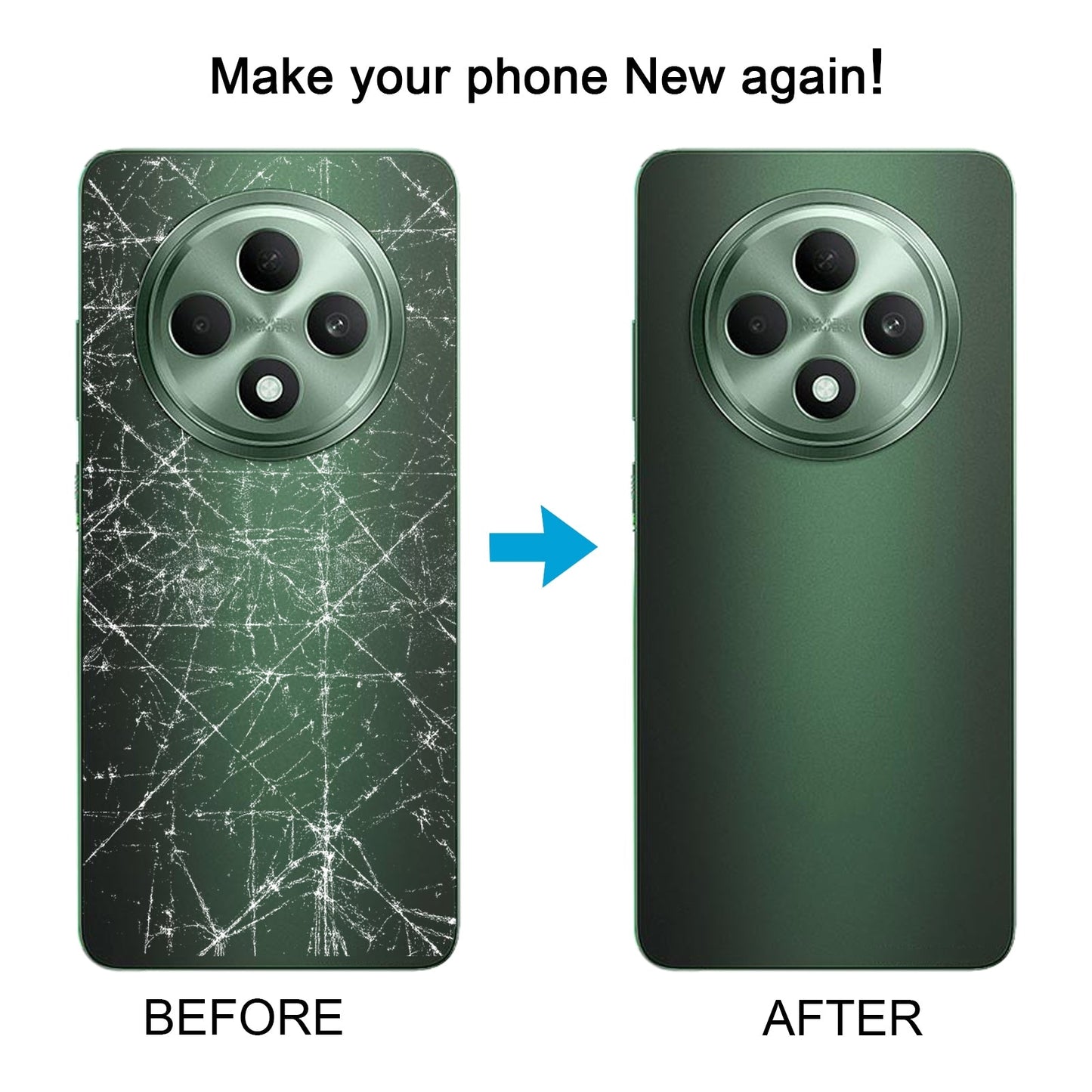 For OPPO F27 Original Battery Back Cover with Camera Lens Cover(Green)