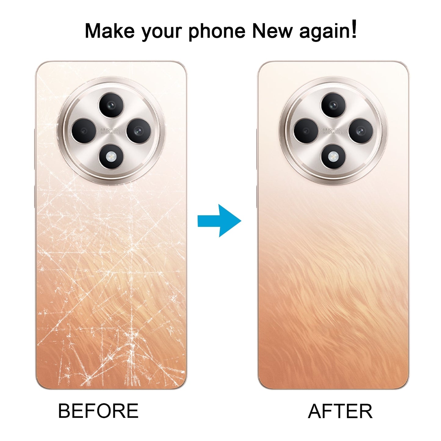 For OPPO Reno12 F Original Battery Back Cover with Middle Frame(Orange)