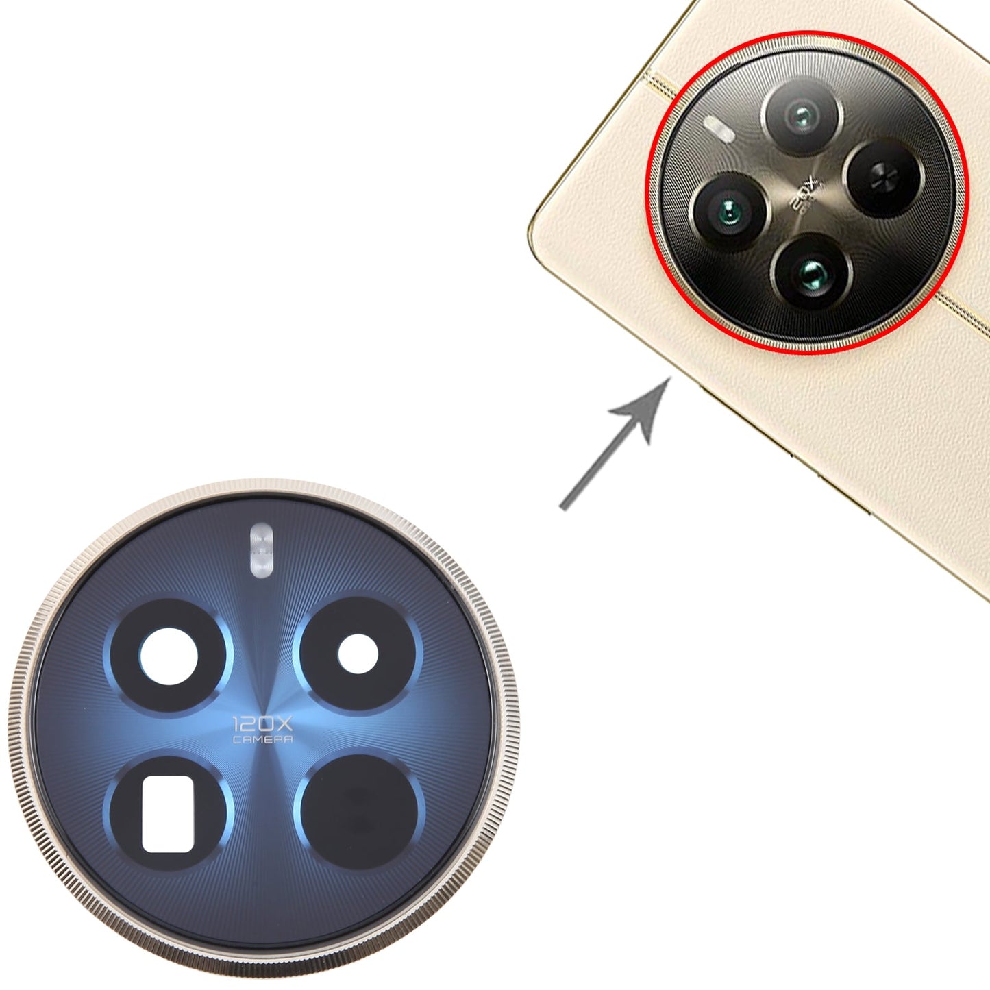 For Realme 12 Pro+ Original Camera Lens Cover (Blue)