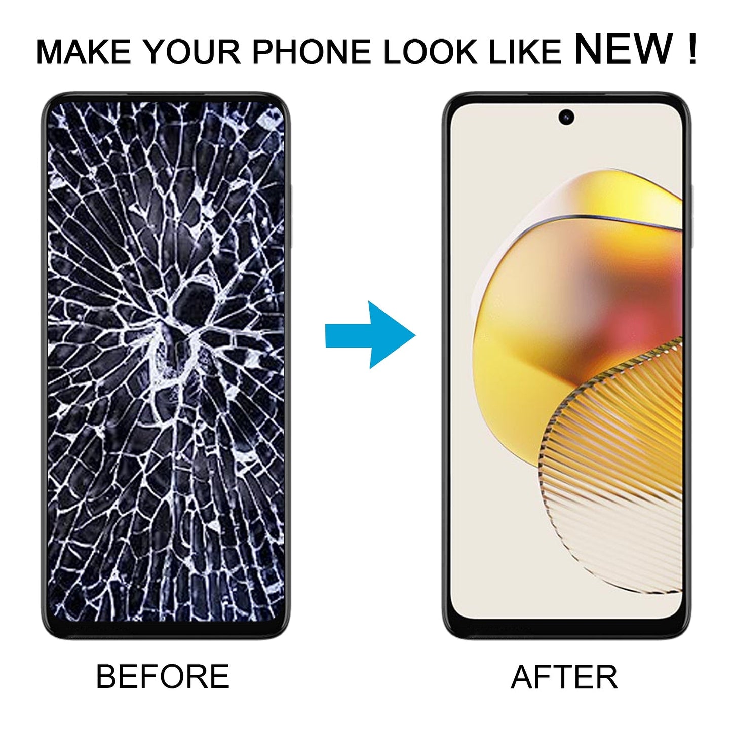 For Motorola Moto G73 OEM LCD Screen Digitizer Full Assembly With Frame