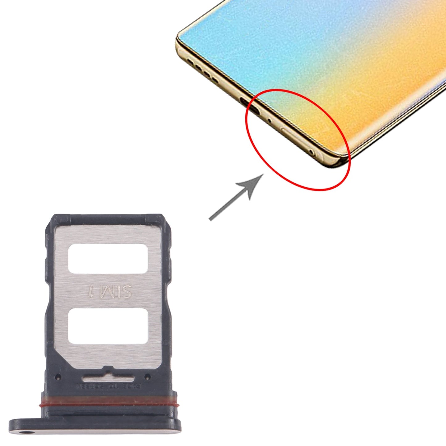 For Infinix Note 40 Pro 5G X6851 5pcs SIM Card Tray + SIM Card Tray (Gold)