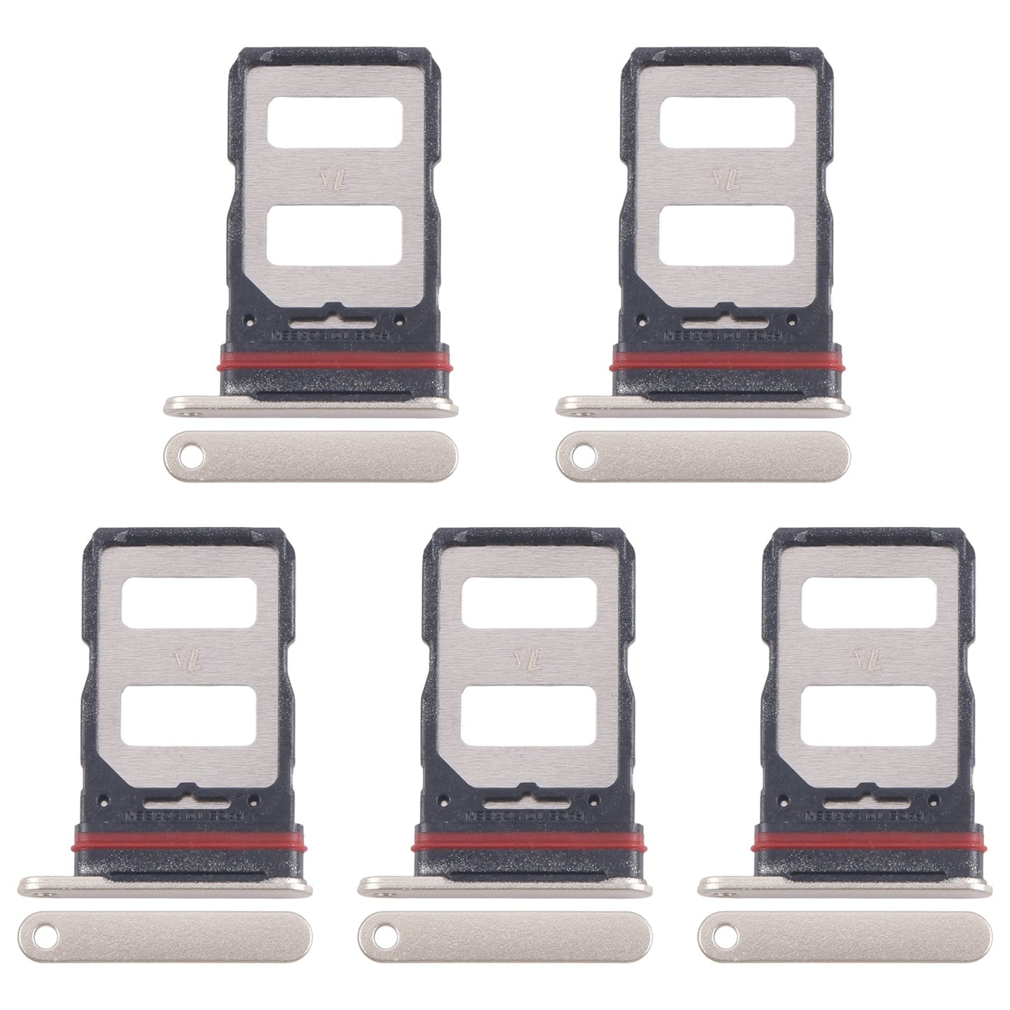 For Infinix Note 40 Pro 4G X6850 5pcs SIM Card Tray + SIM Card Tray (Gold)