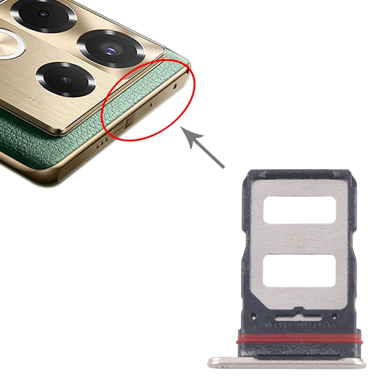 For Infinix Note 40 Pro 4G X6850 5pcs SIM Card Tray + SIM Card Tray (Gold)