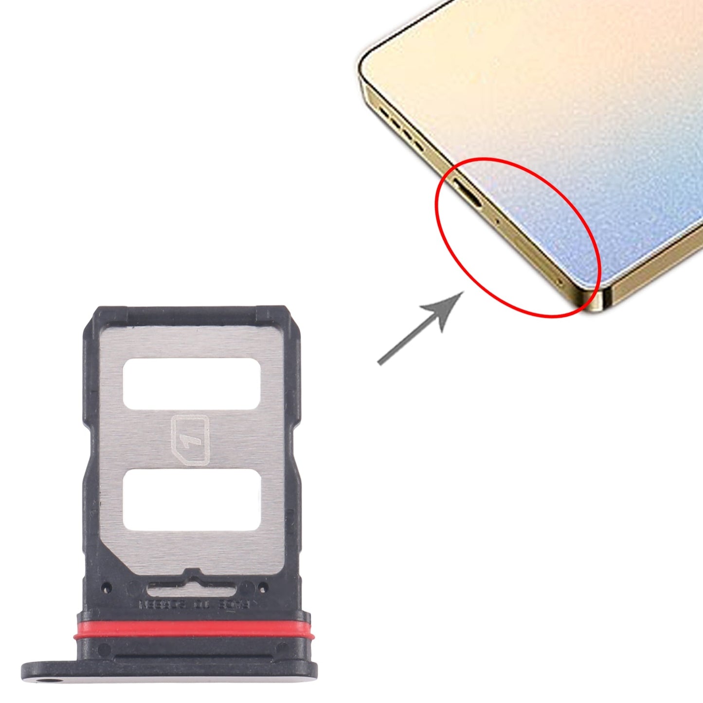 For Infinix Note 40 4G X6853 5pcs SIM Card Tray + SIM Card Tray (Gold)