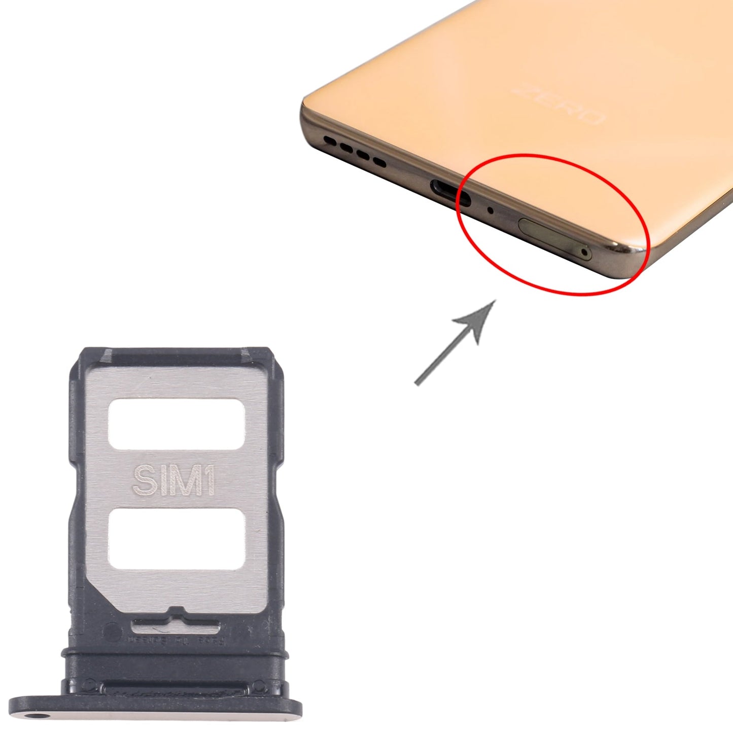 For Infinix Zero 30 5G 5pcs SIM Card Tray + SIM Card Tray (Gold)