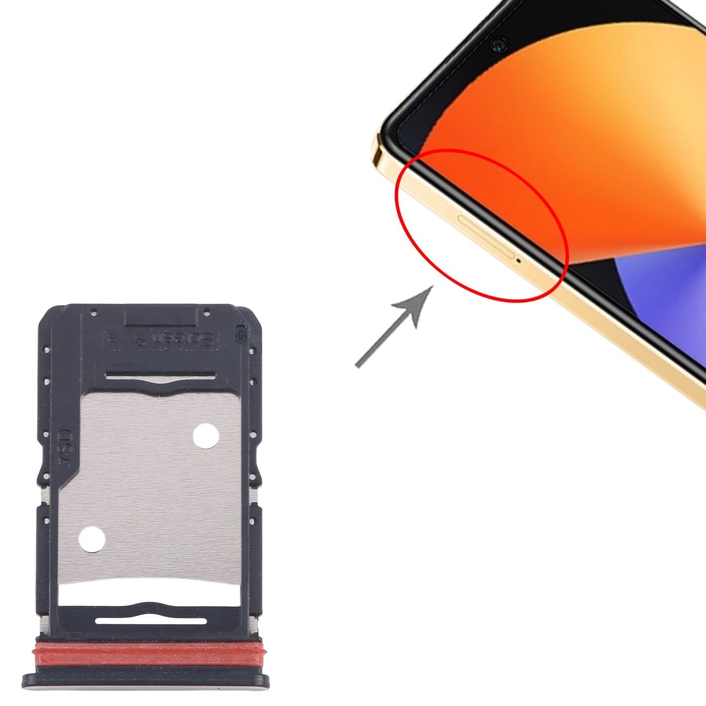 For Infinix Note 30 5G X6711 5pcs SIM Card Tray + SIM Card Tray + Micro SD Card Tray (Gold)