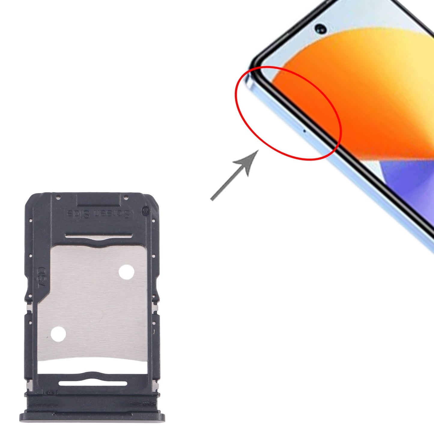 For Infinix Note 30 X6833B 5pcs SIM Card Tray + SIM Card Tray + Micro SD Card Tray (Black)