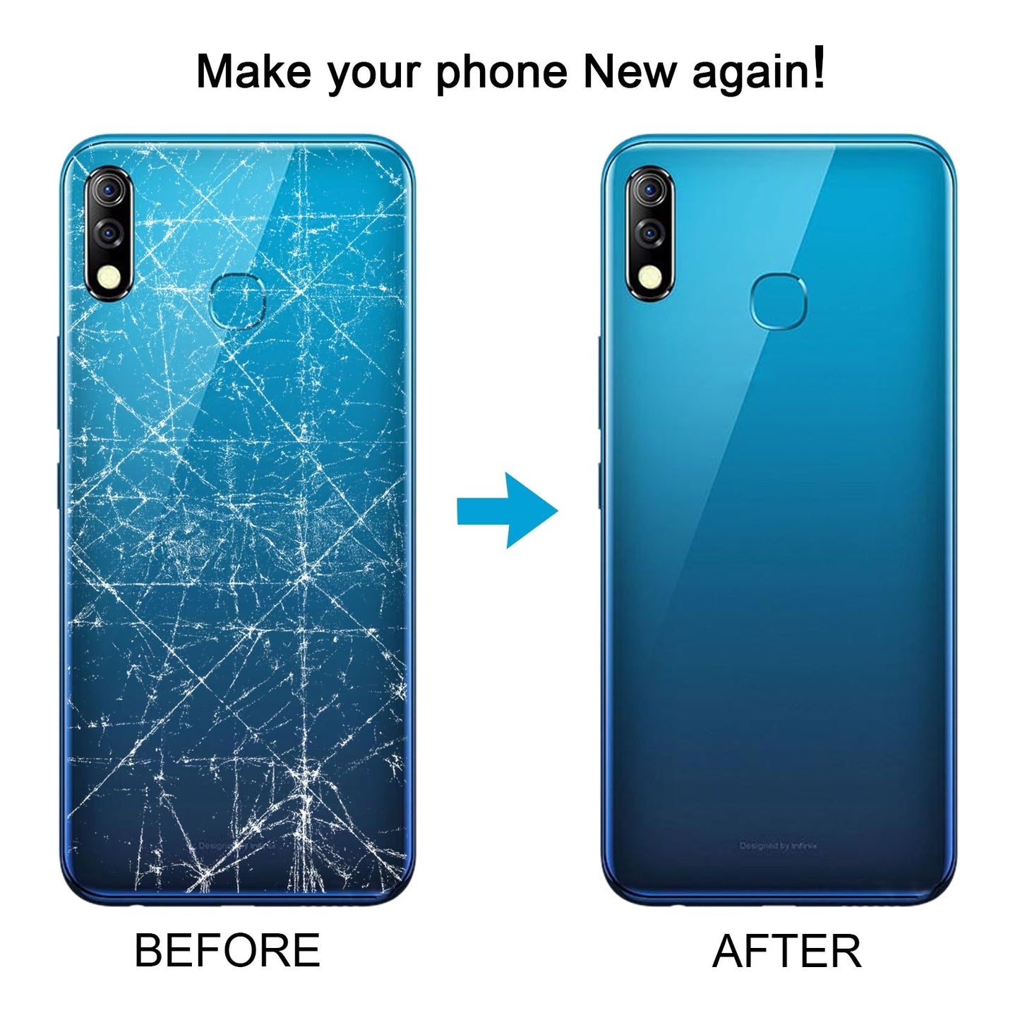 For Infinix Hot 8 Lite X650 Original Battery Back Cover(Purple)