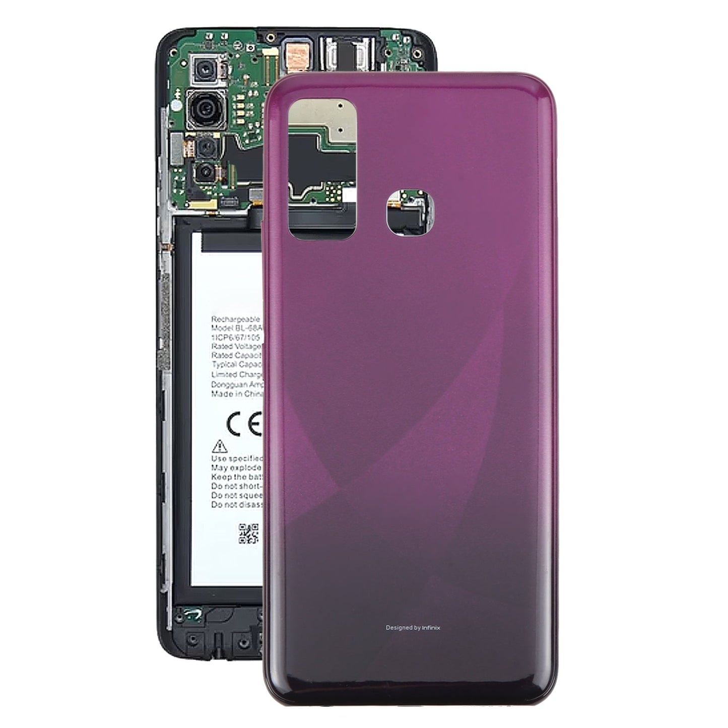 For Infinix Hot 9 X655 Original Battery Back Cover(Purple)