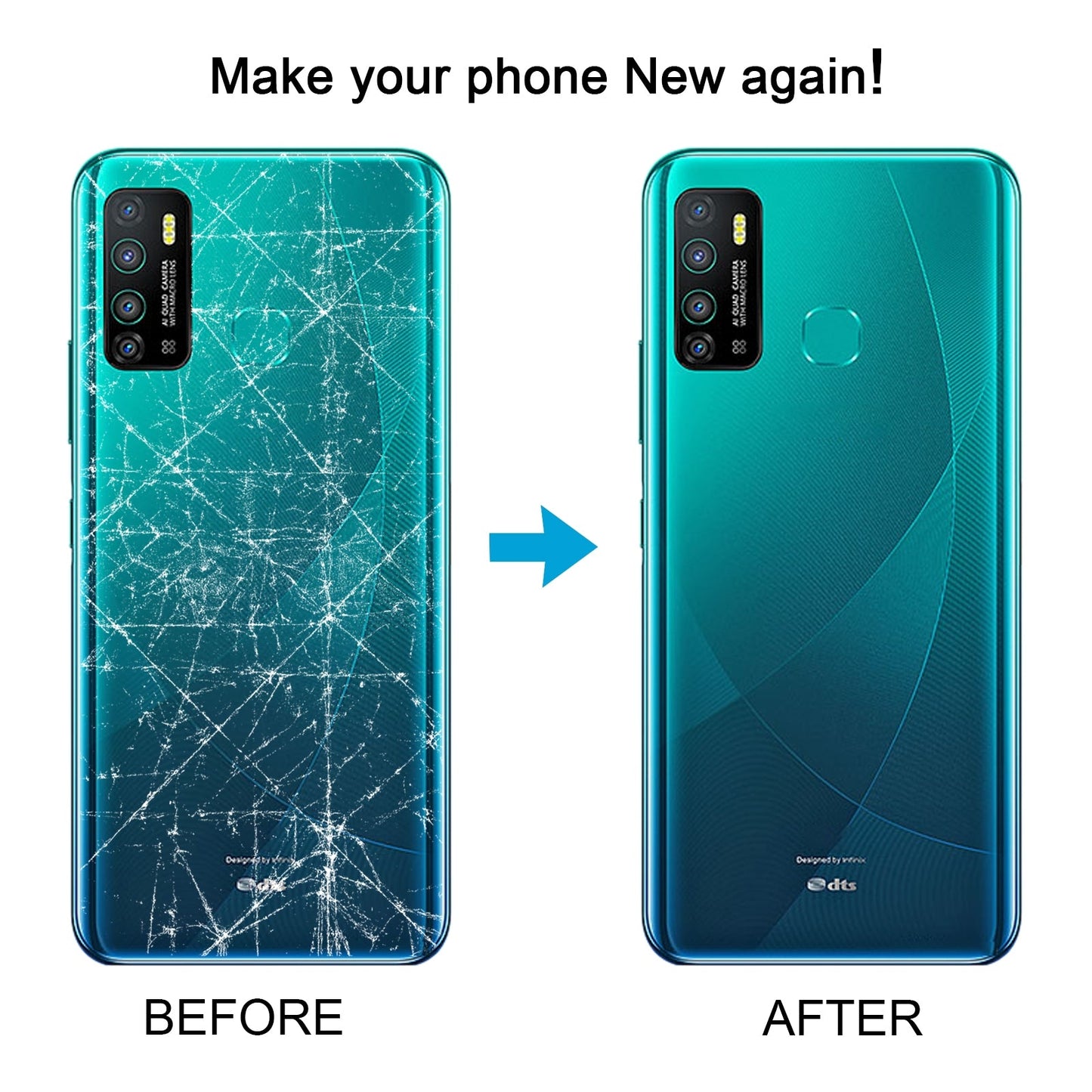 For Infinix Hot 9 X655 Original Battery Back Cover(Purple)