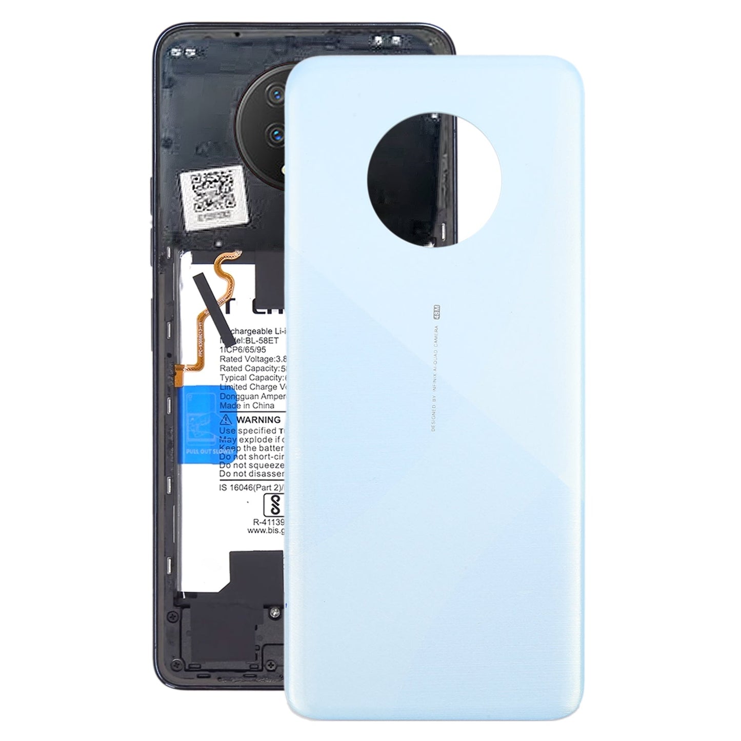 For Infinix Note 7 X690 Original Battery Back Cover(White)