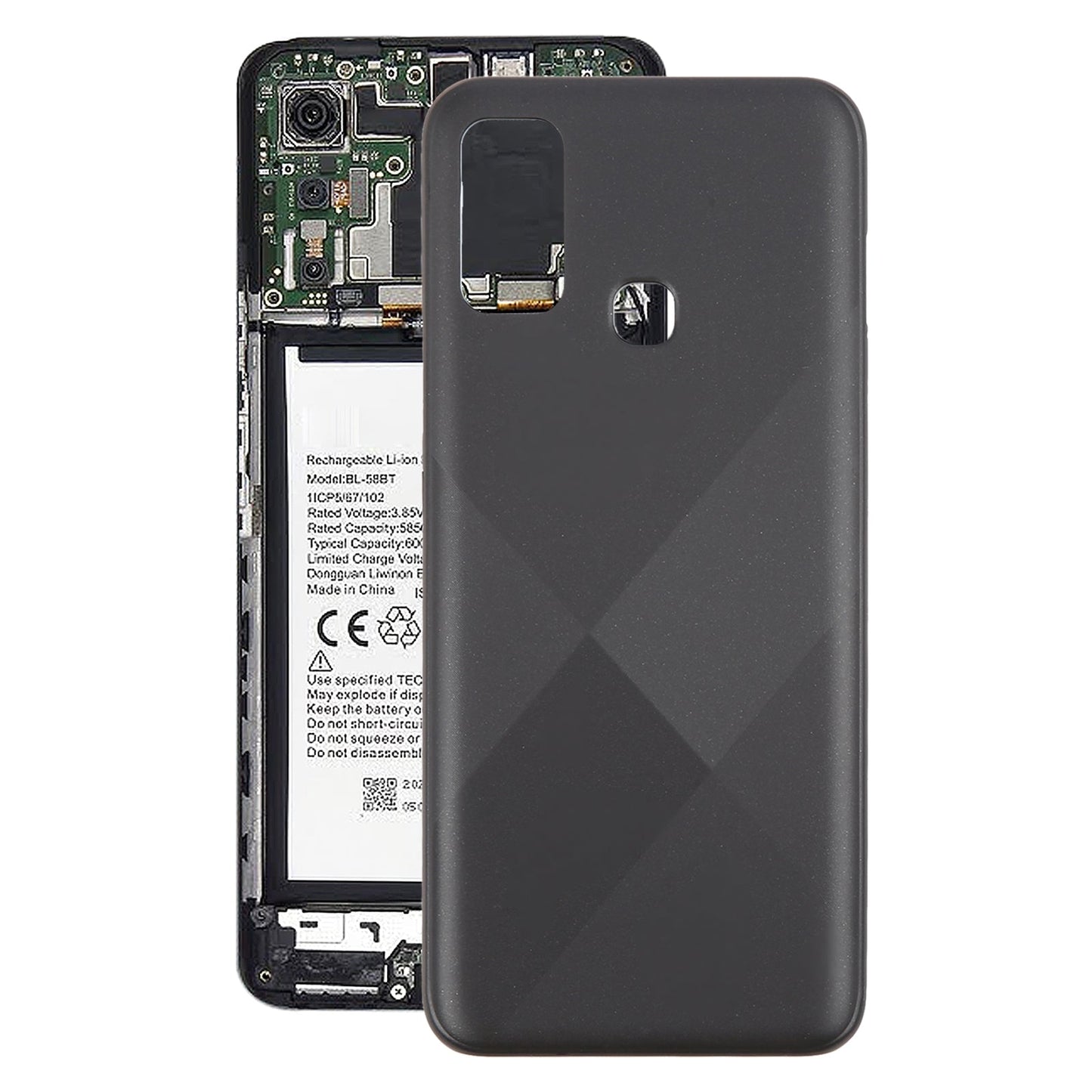 For Infinix Hot 9 Play X680 Original Battery Back Cover(Black)
