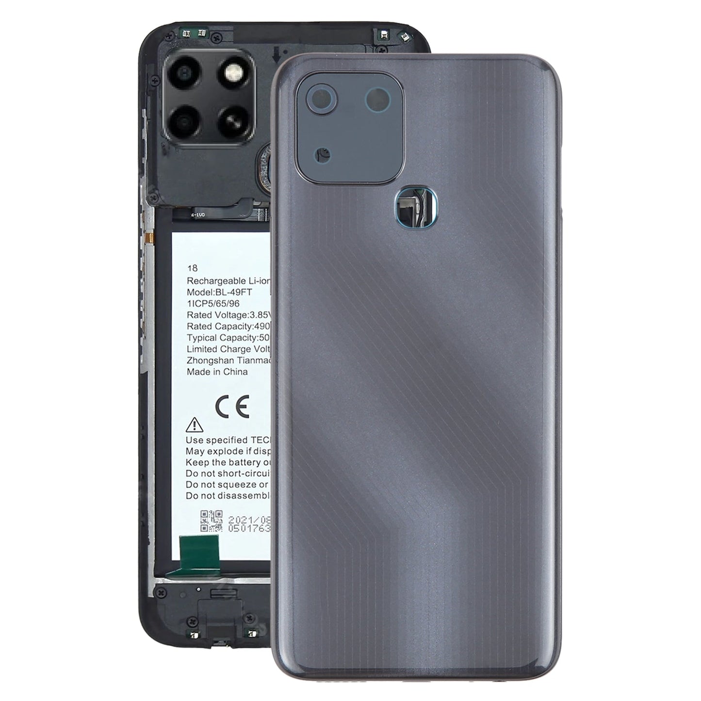 For Infinix Smart 6 X6511 Original Battery Back Cover(Black)