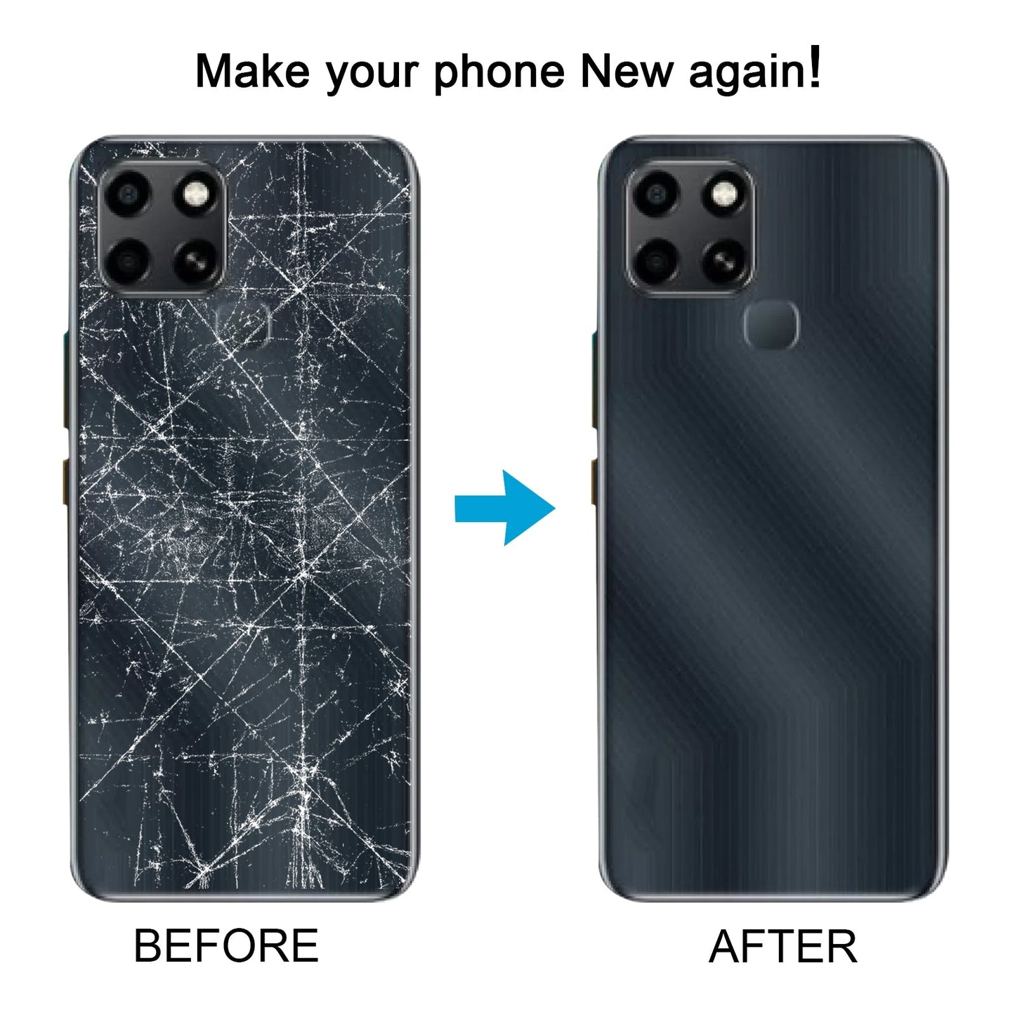 For Infinix Smart 6 X6511 Original Battery Back Cover(Black)